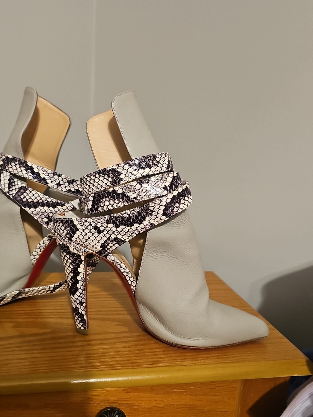 Christian Louboutin Pointipik 100mm Watersnake booties - Picture 8 of 14
